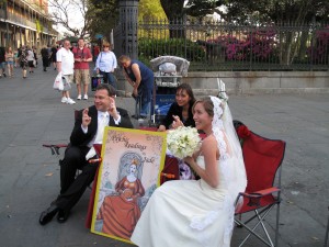 the bride and groom (i think they're gonna be ok!)